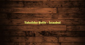 Tahsildar Şoför – İstanbul